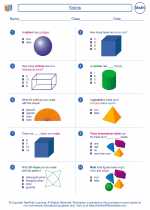 Mathematics - Second Grade - Worksheet: Solids