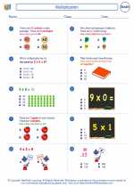 Mathematics - Third Grade - Worksheet: Multiplication