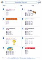 Mathematics - Third Grade - Worksheet: Expanding Numbers