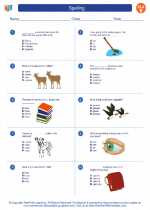 English Language Arts - Fifth Grade - Worksheet: Spelling