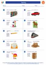 English Language Arts - Fifth Grade - Worksheet: Spelling