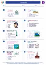 Social Studies - Third Grade - Worksheet: Landmarks