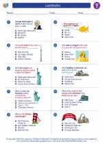 landmarks third grade social studies worksheets and study guides