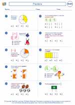 fractions fourth grade math worksheets and study guides