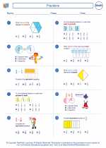 fractions fourth grade math worksheets and study guides