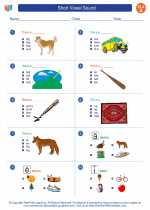 English Language Arts - First Grade - Worksheet: Short Vowel Sound