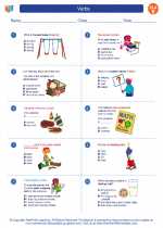 English Language Arts - Fifth Grade - Worksheet: Verbs