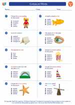 English Language Arts - Second Grade - Worksheet: Compound Words