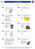 Social Studies - Fourth Grade - Worksheet: U.S. Constitution