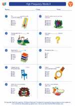 English Language Arts - Fifth Grade - Worksheet: High Frequency Words II