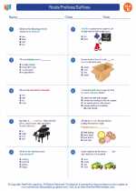 English Language Arts - Fourth Grade - Worksheet: Roots/Prefixes/Suffixes