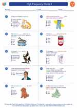English Language Arts - Sixth Grade - Worksheet: High Frequency Words II