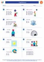 English Language Arts - First Grade - Worksheet: Capitalizing I