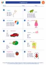 English Language Arts - First Grade - Worksheet: Capitalizing I