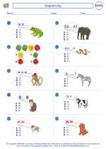 Mathematics - First Grade - Worksheet: Sequencing