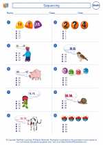 Mathematics - First Grade - Worksheet: Sequencing