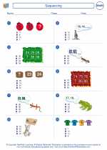 Mathematics - First Grade - Worksheet: Sequencing