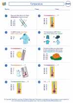 Mathematics - Third Grade - Worksheet: Temperature