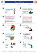 English Language Arts - Fifth Grade - Worksheet: Theme of Writing