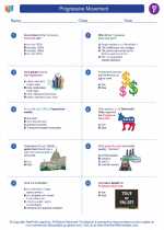 Social Studies - Sixth Grade - Worksheet: Progressive Movement