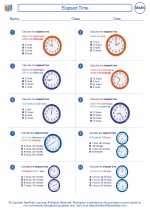 Mathematics - Fifth Grade - Worksheet: Elapsed Time