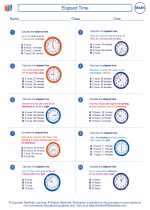 Mathematics - Fifth Grade - Worksheet: Elapsed Time