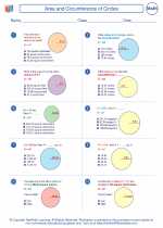 Mathematics - Sixth Grade - Worksheet: Area and Circumference of Circles