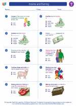 Social Studies - Third Grade - Worksheet: Income and Earning