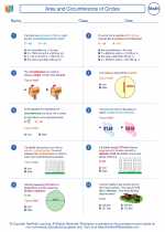 Mathematics - Sixth Grade - Worksheet: Area and Circumference of Circles