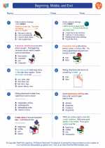 English Language Arts - Second Grade - Worksheet: Beginning, Middle, and End