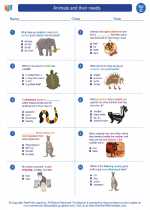 animals and their needs third grade science worksheets study guides and vocabulary sets