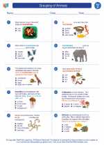 Science - Third Grade - Worksheet: Grouping of Animals