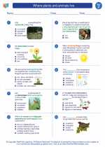 Where plants and animals live. Third Grade Science Worksheets, Study ...