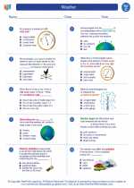 Science - Third Grade - Worksheet: Weather