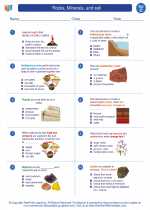 Science - Third Grade - Worksheet: Rocks, Minerals, and soil
