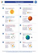 the solar system 3rd grade science worksheets and answer keys study guides and vocabulary sets