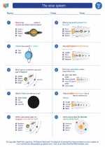 third grade planets worksheet lab