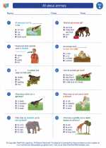 All about animals. First Grade Science Worksheets and Answer keys, Study  Guides and Vocabulary Sets.