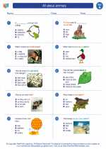 Science - First Grade - Worksheet: All about animals