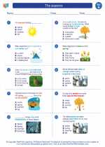 Science - First Grade - Worksheet: The seasons