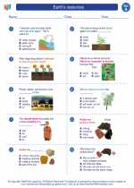 Science - First Grade - Worksheet: Earth's resources