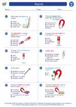 Science - First Grade - Worksheet: Magnets