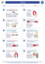 Magnets. First Grade Science Worksheets and Answer keys Study