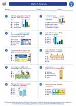 Science - First Grade - Worksheet: Math in Science - 1st grade level