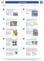 land habitats science worksheets and study guides second grade