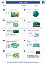 Science - Second Grade - Worksheet: Water Habitats