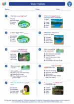 water habitats science worksheets and study guides third grade