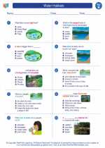 Science - Second Grade - Worksheet: Water Habitats