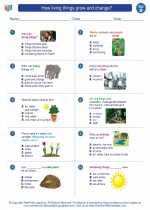 How living things grow and change?. Science Worksheets and Study Guides ...