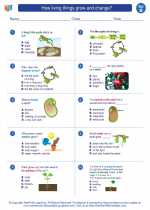 How living things grow and change?. Science Worksheets and Study Guides ...